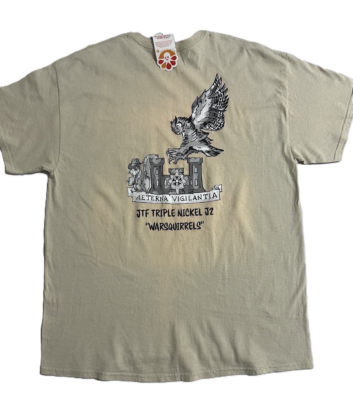 미군 기념 카키색 라운드 반팔 티셔츠 (XL) (만원샵) 상품이미지6