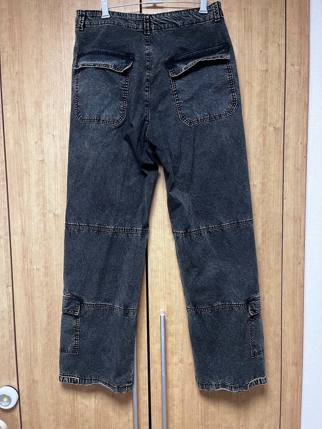 ZARA MAN 블랙 워싱 카고 와이드 팬츠 상품이미지2