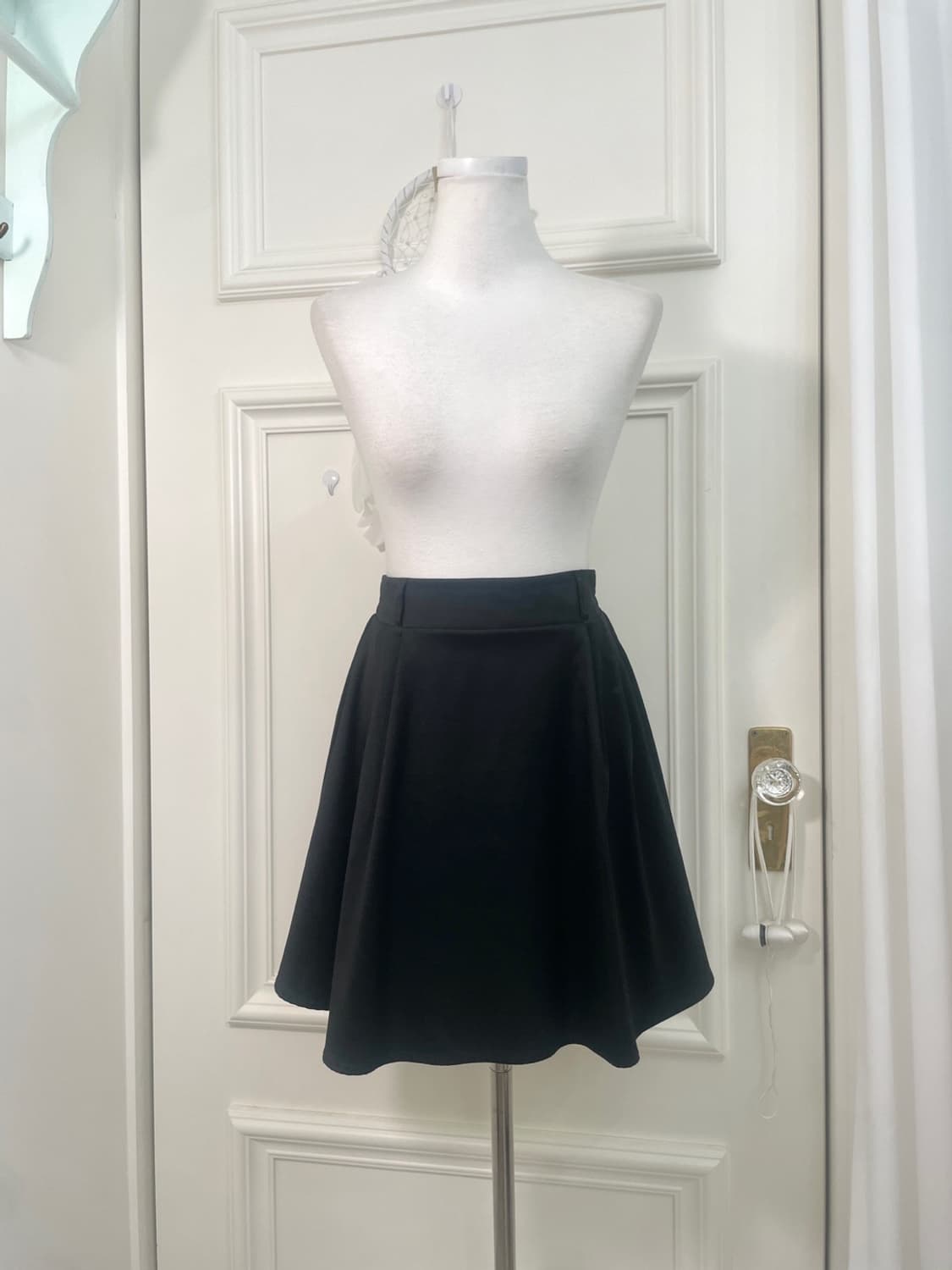 black pleats banding midi skirt(size-M) 상품이미지1