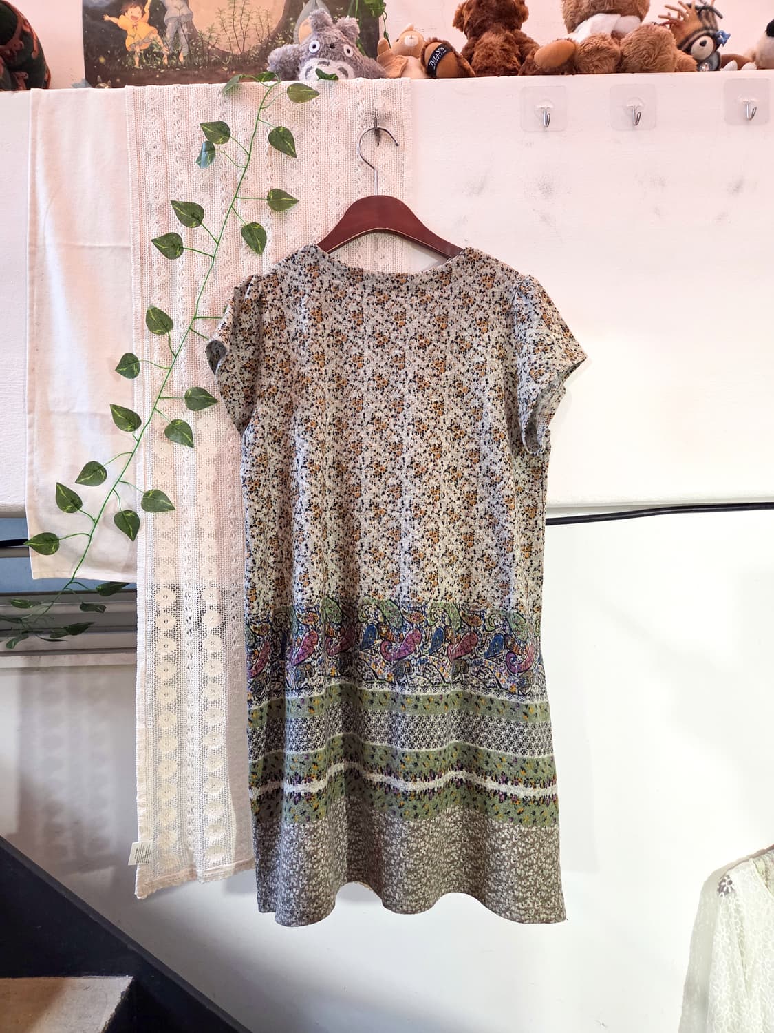 에스닉 패턴 반팔 원피스 상품이미지4