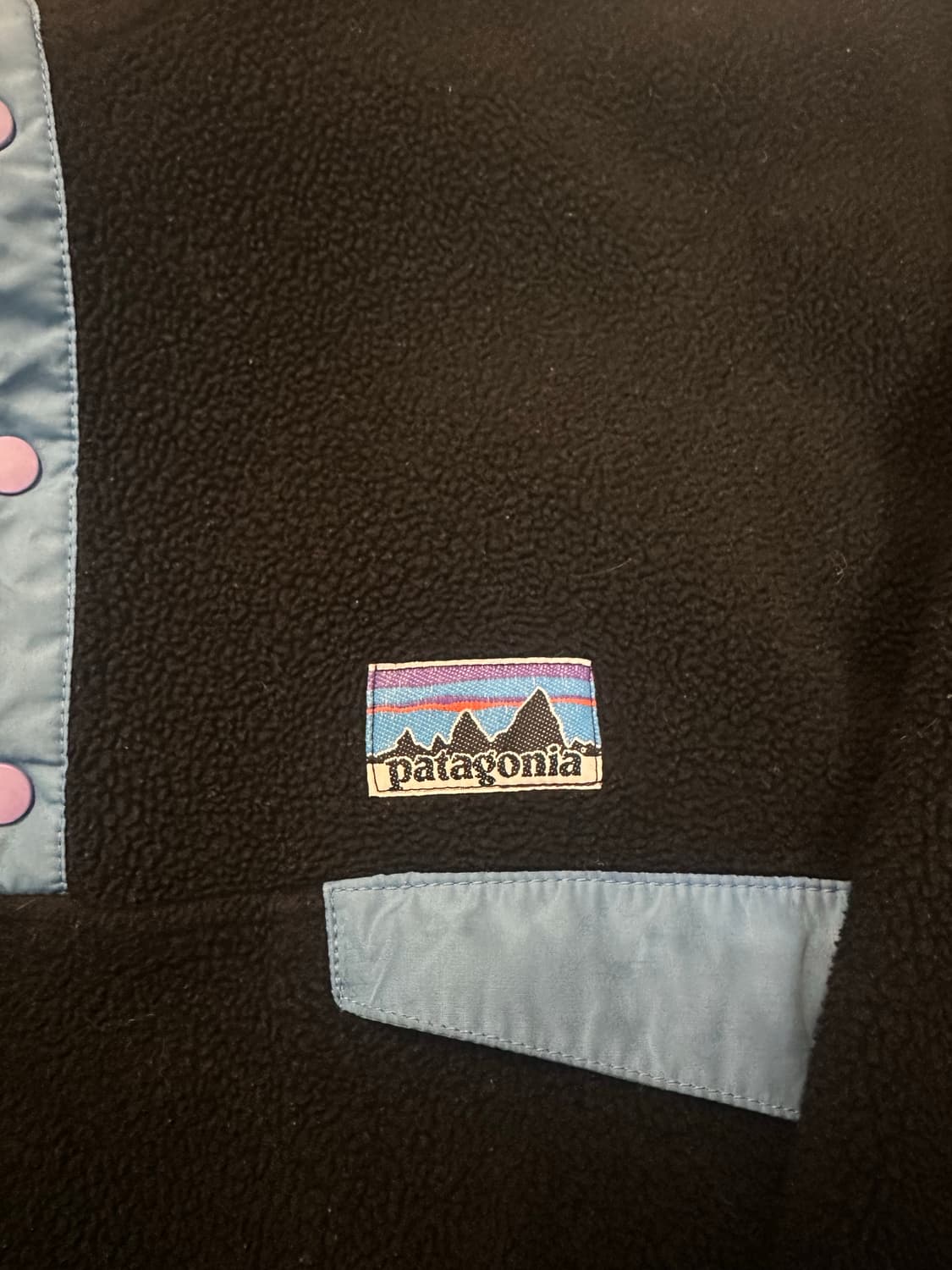 (L)파타고니아 빈티지 로고 신칠라 스카이 블랙 상품이미지5