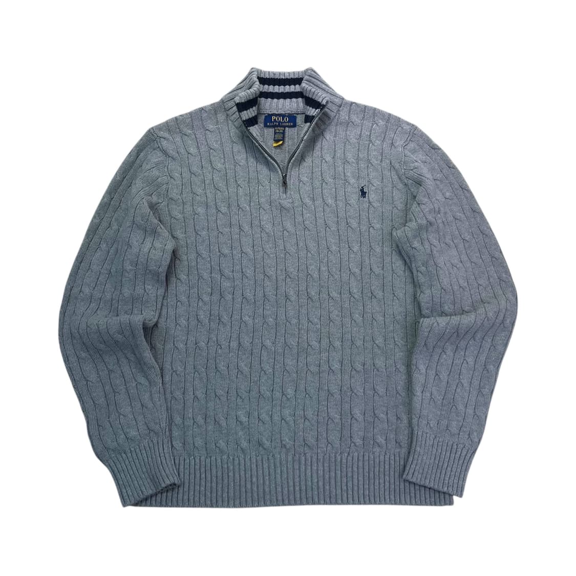 95 폴로랄프로렌 신형라벨 꽈배기 반집업 니트 상품이미지1