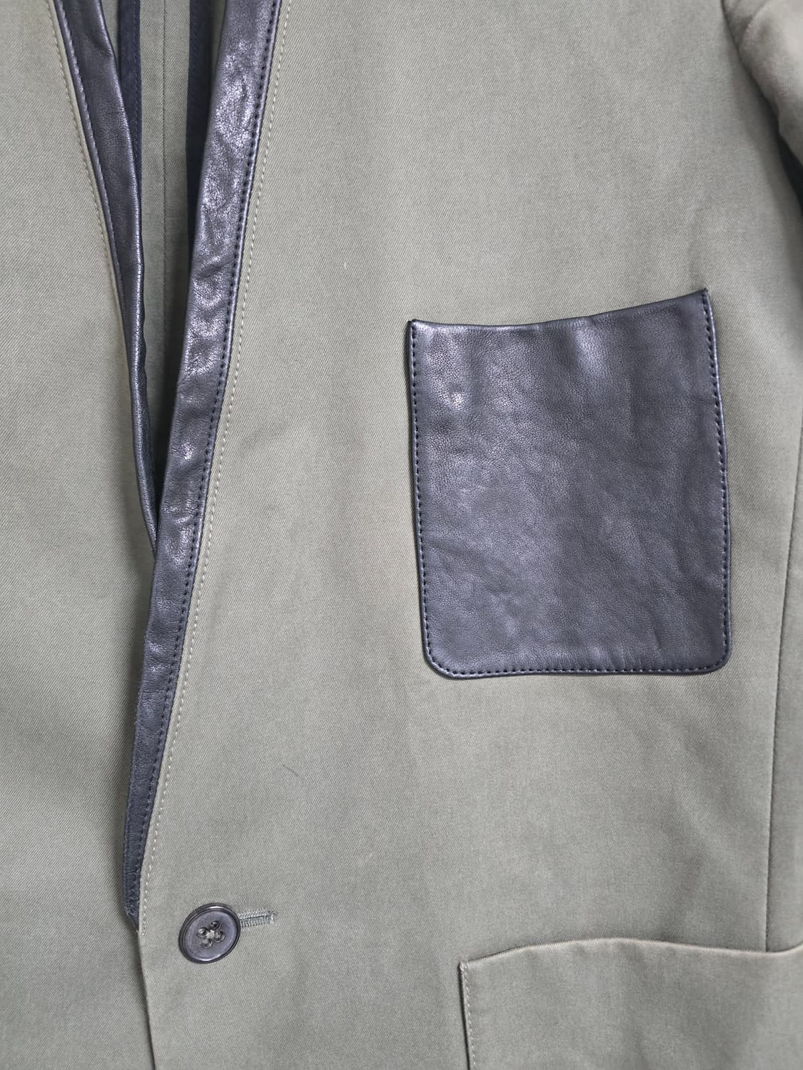 다미르도마 Damir Doma 카키 가죽 블레이저 다크웨어 고딕 상품이미지2
