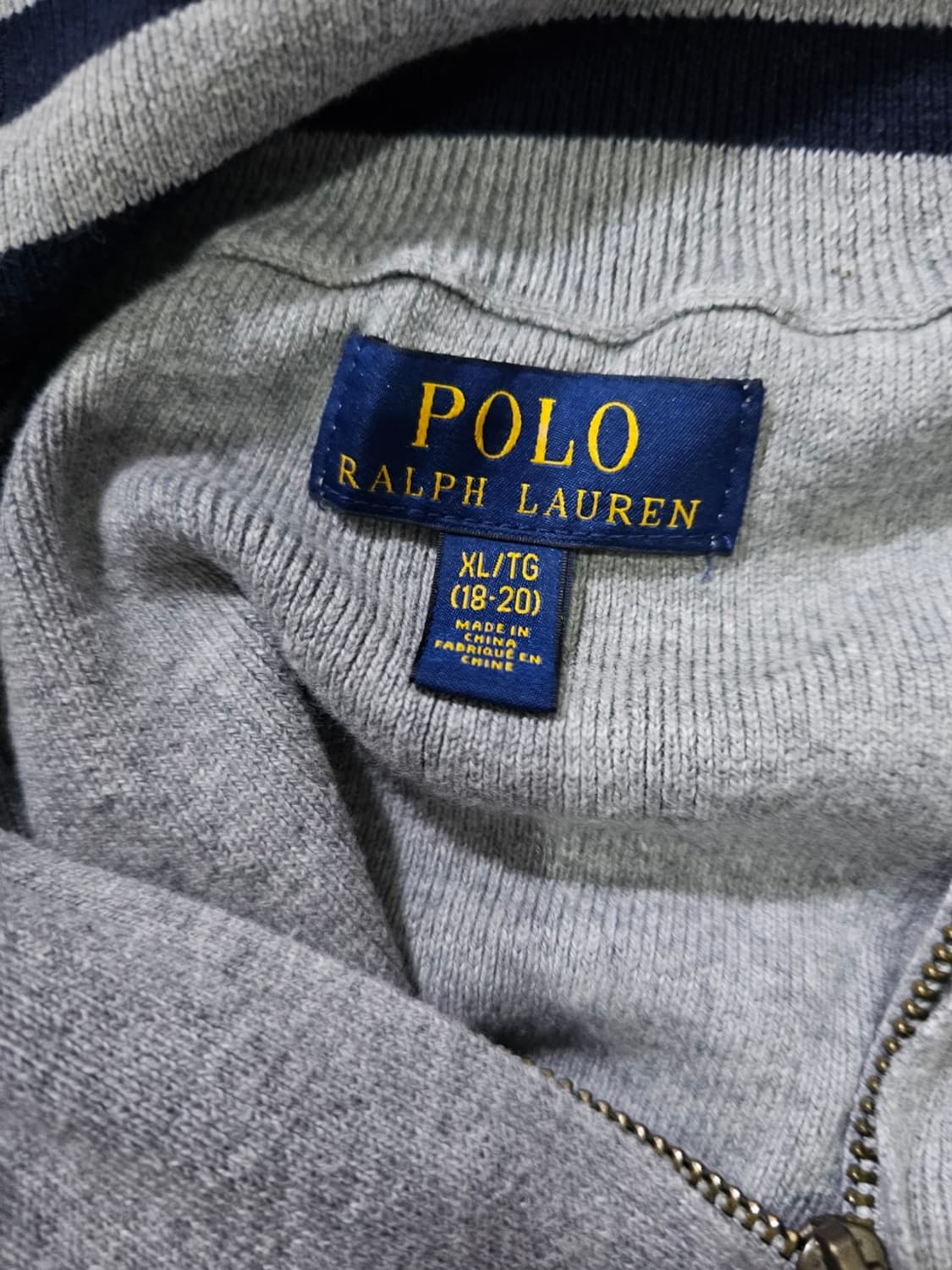 폴로 그레이 빅포니 니트집업 95 / M 상품이미지4