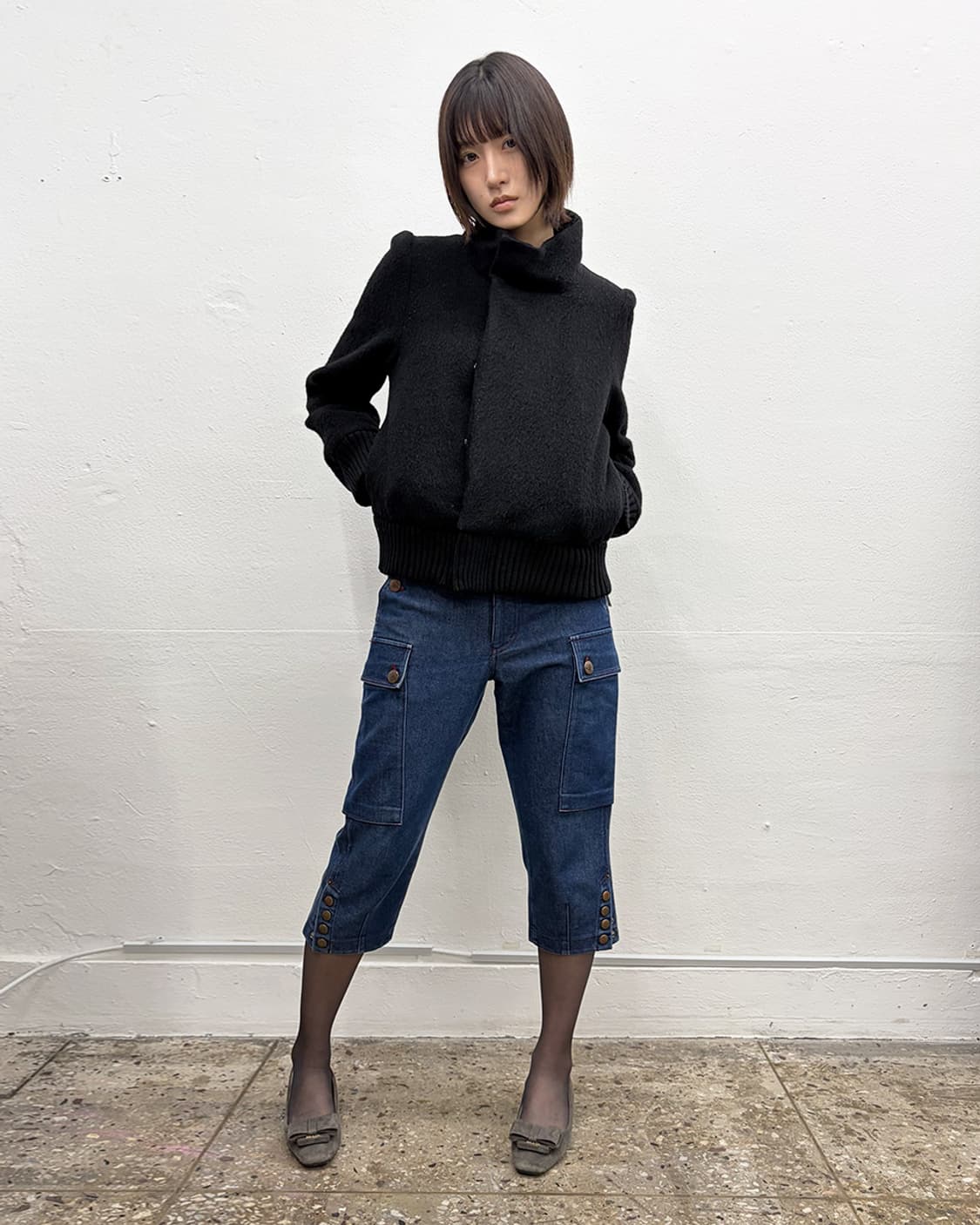 빈티지 리브드 울 자켓 상품이미지5