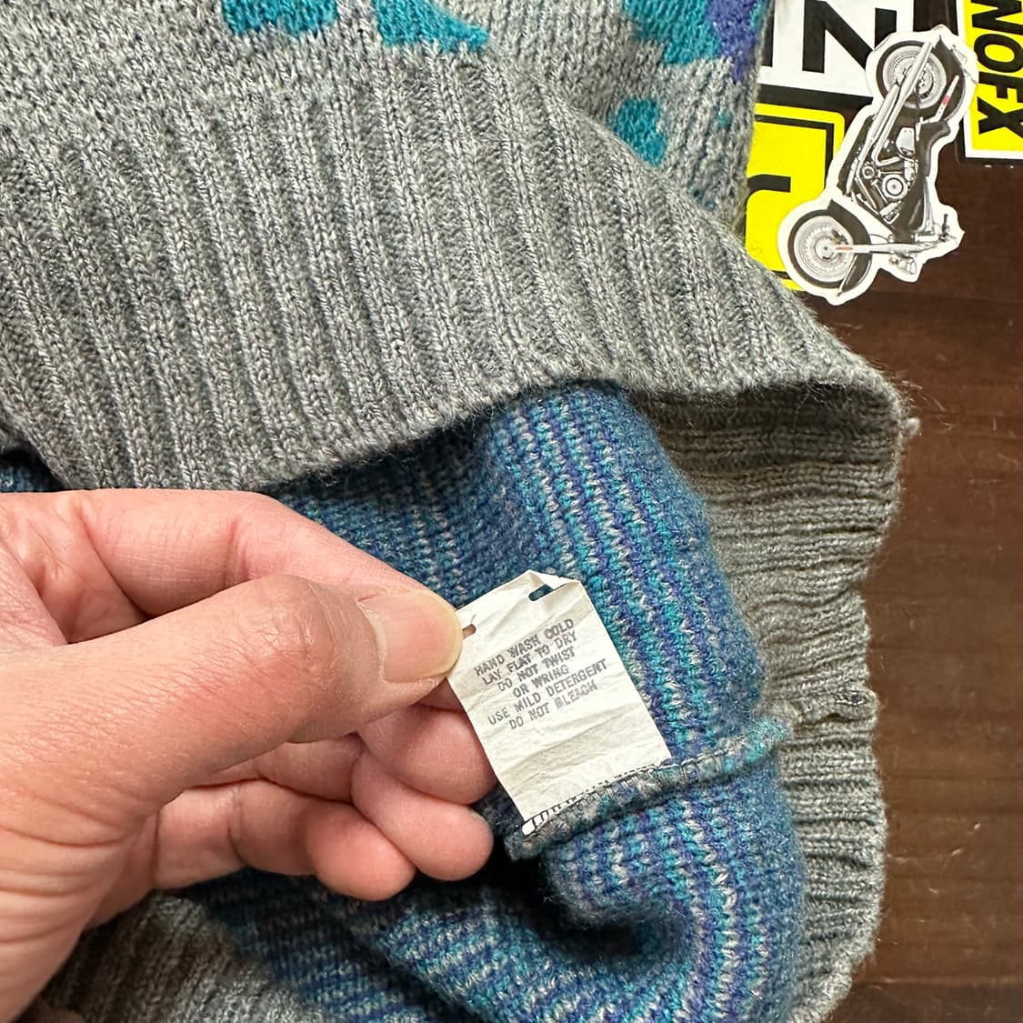 90s USA 빈티지 아크릴 니트 스웨터 38(XL) 상품이미지6