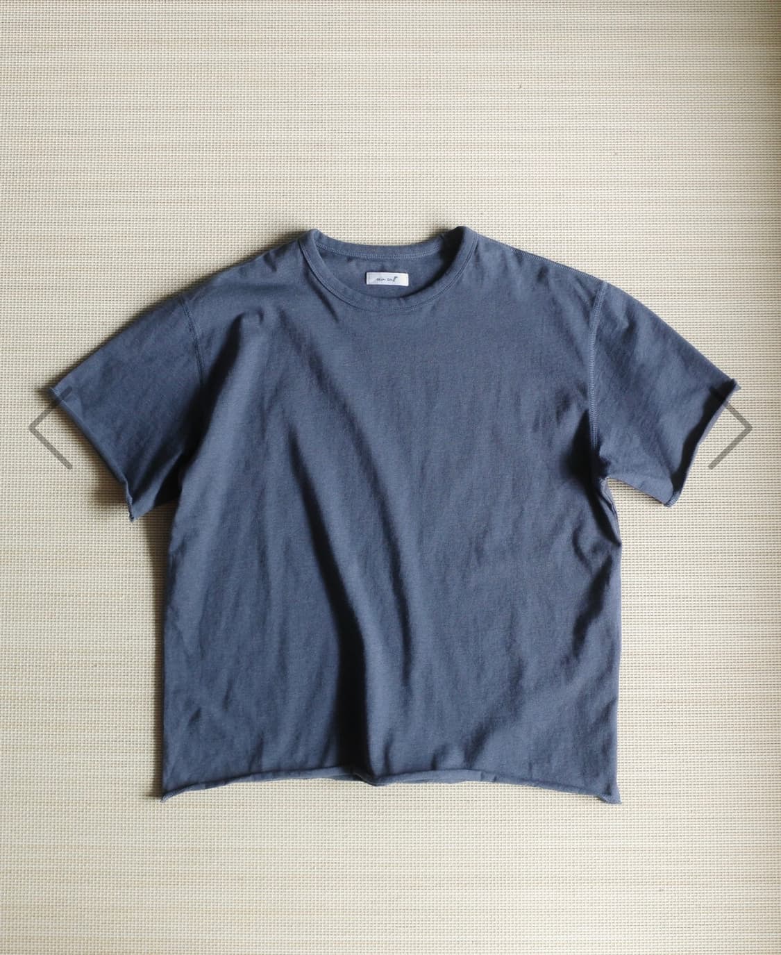 Loop hem tee (melange navy) 상품이미지1
