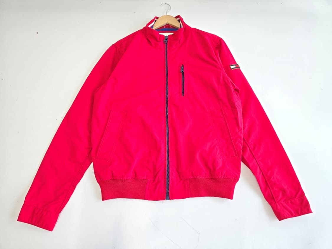타미 힐피거 데님 나일론 블루종 자켓 레드 L 상품이미지2