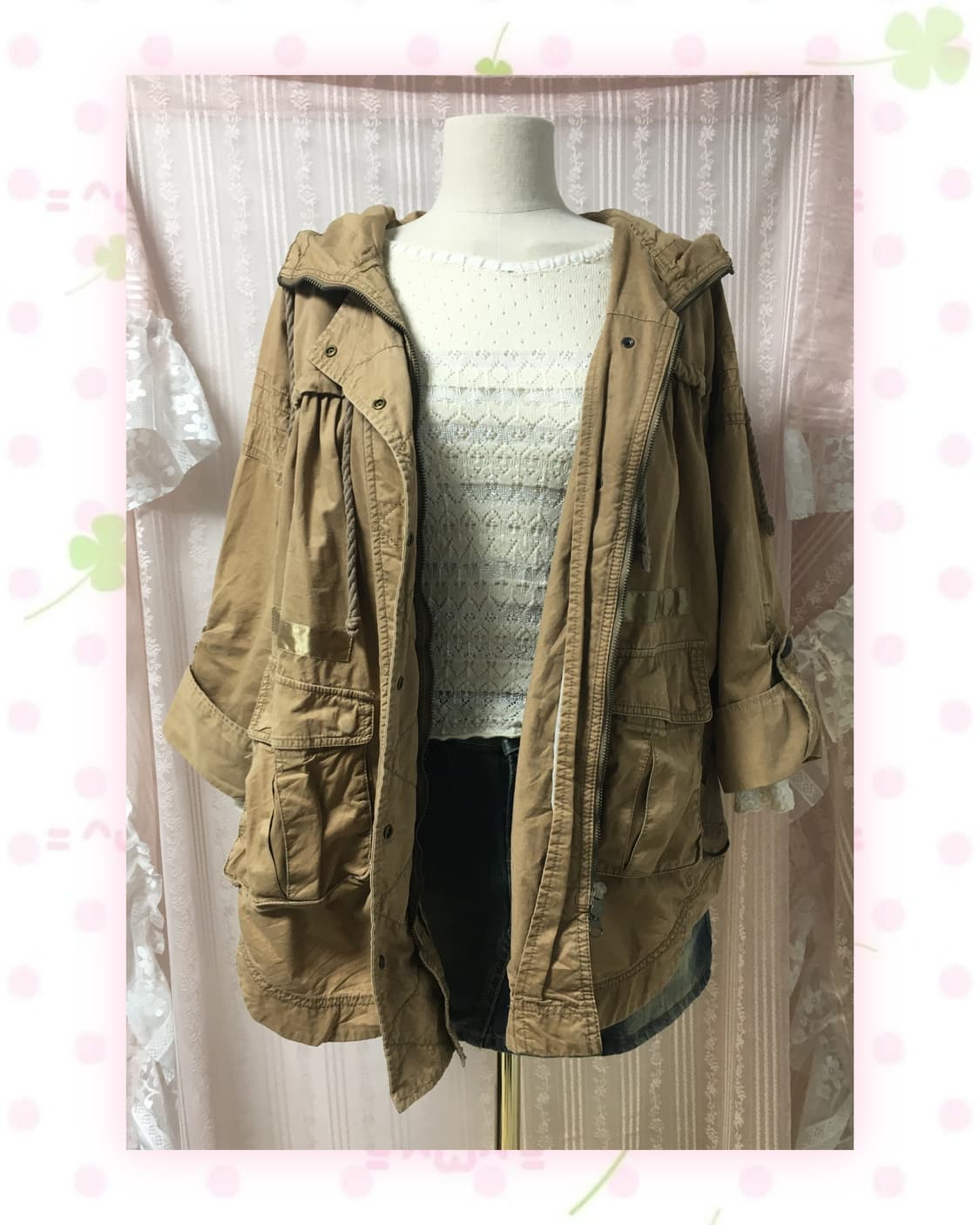 카멜 셔링 캐주얼 자켓 상품이미지1