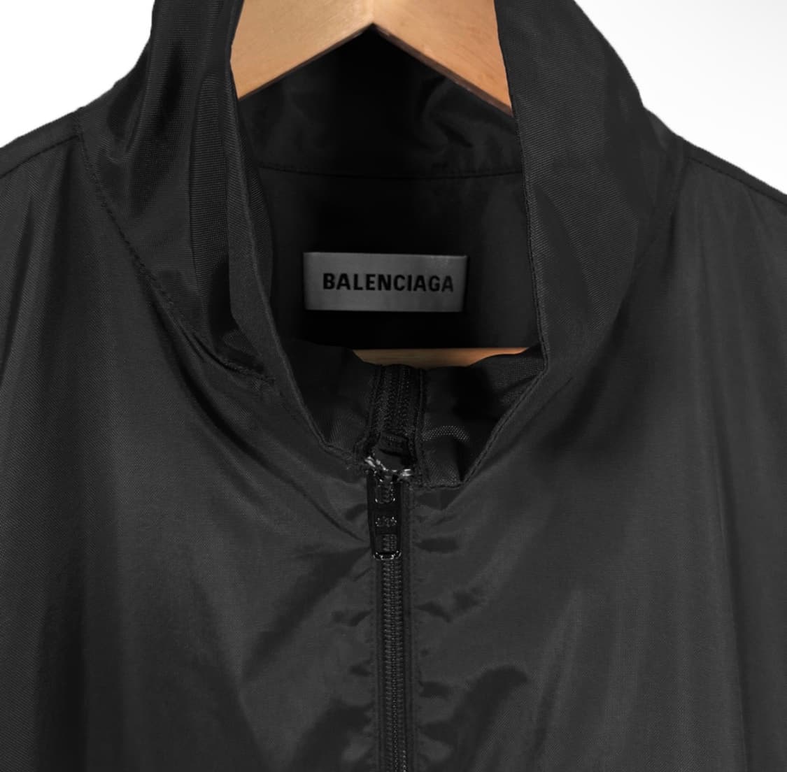 [36] 발렌시아가 남성 데님 포플린 집업 바람막이 자켓 블랙 상품이미지7