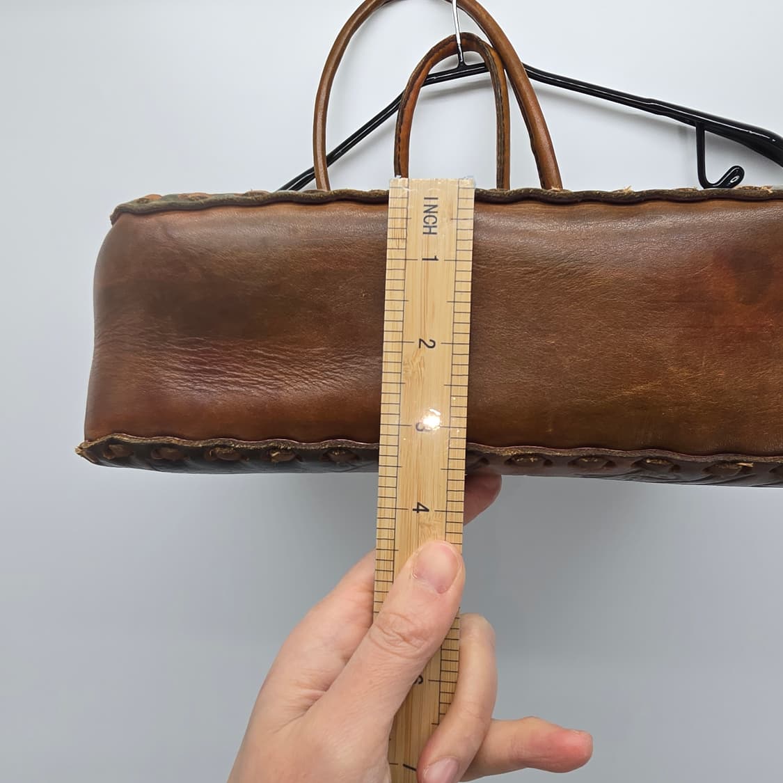 빈티지 리얼 소가죽 핸드메이드 토트백 / 엔틱 가죽가방 상품이미지7