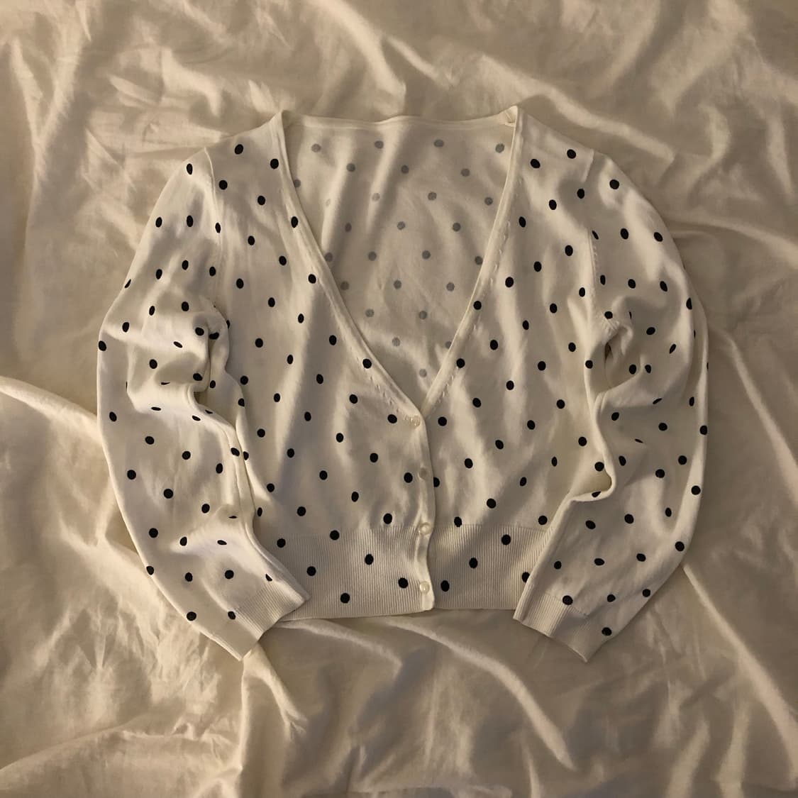 여름 뽀송 도트 가디건코디판매 상품이미지2