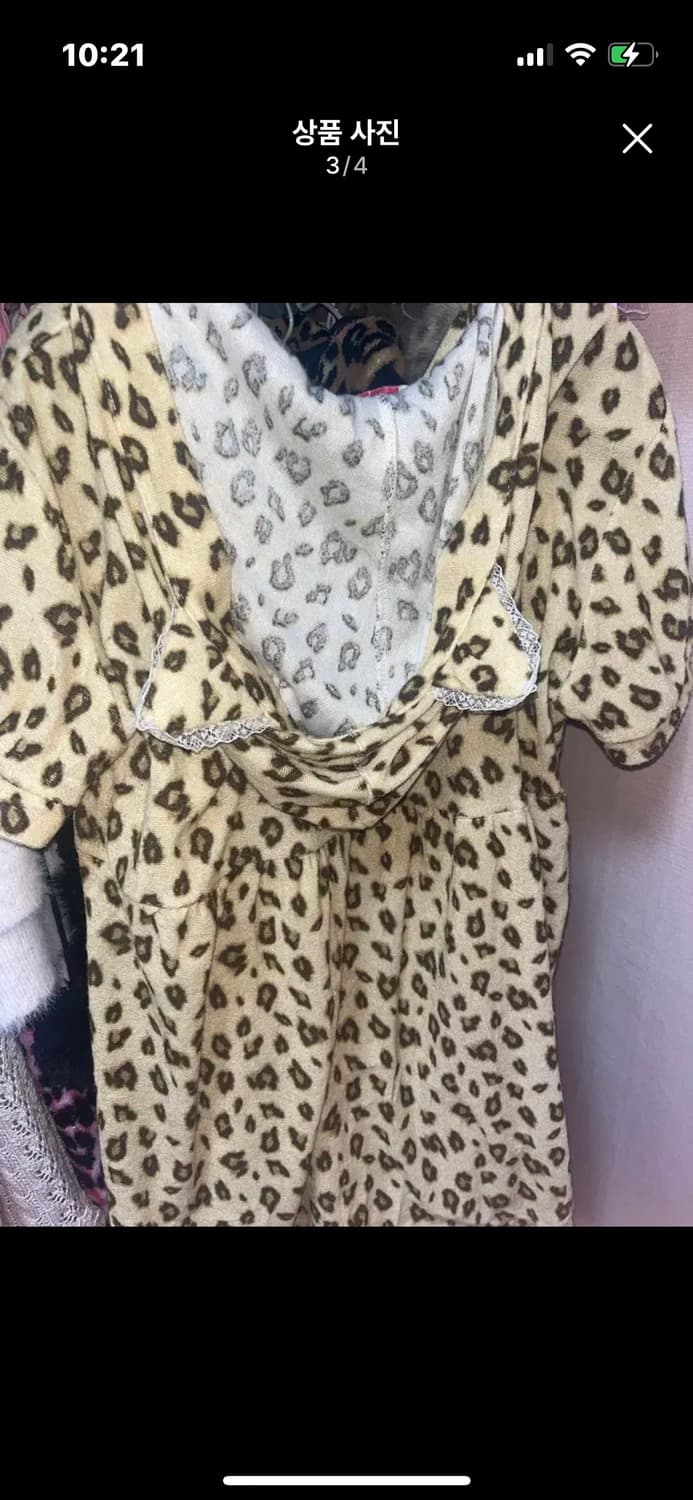 Sugar doll 슈가돌 레오파드 갸루파자마 후드티 네코미미 상품이미지2