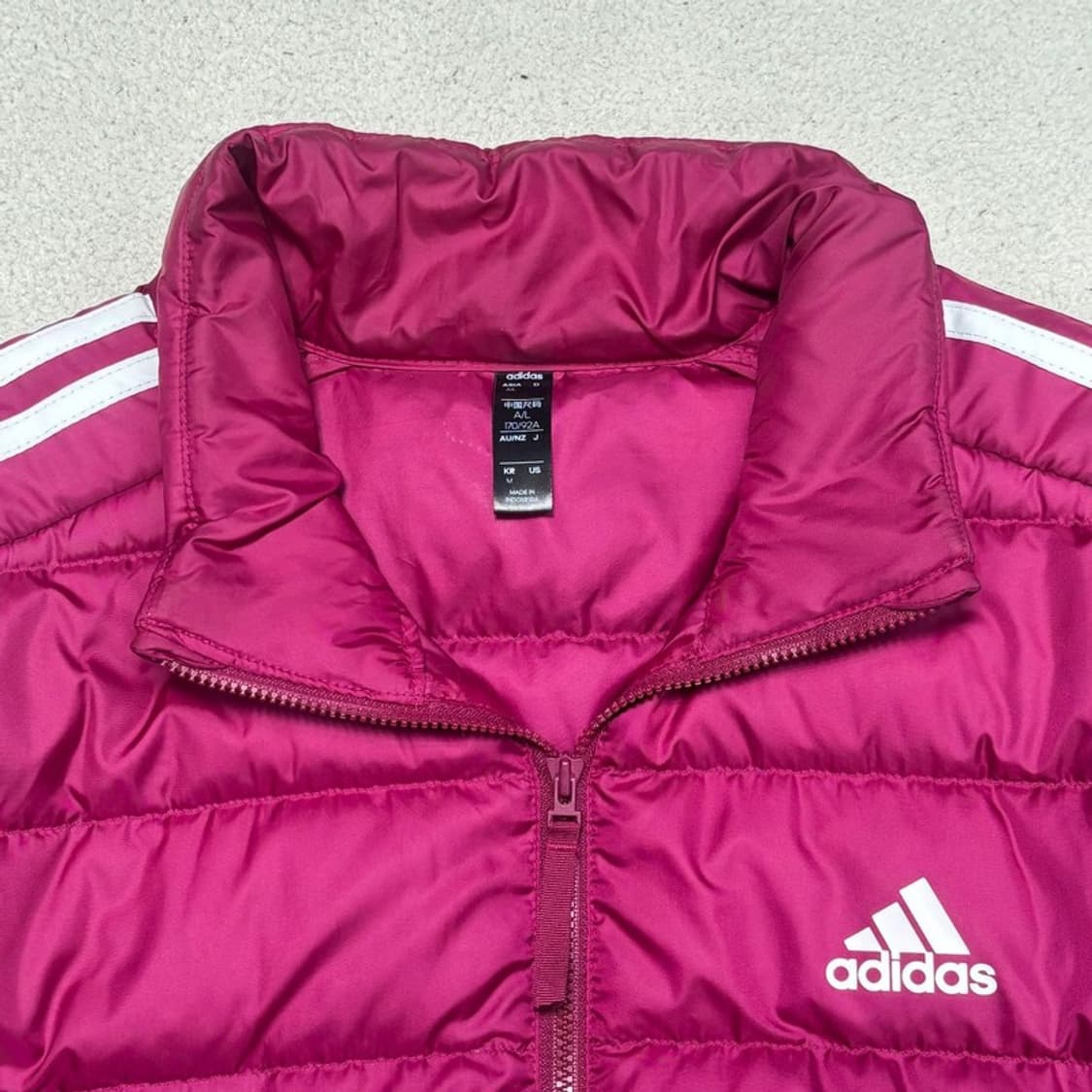 ADIDAS 덕다운 경량패딩 버건디 M 상품이미지5