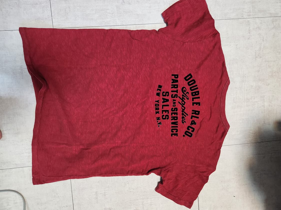 [M 새상품] RRL 바이크 티셔츠 레드 버건디 상품이미지5