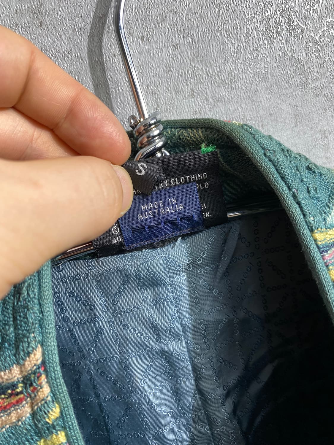 [M] 90s COOGI 쿠지 우먼스 케이블 니트 롱 가디건 상품이미지9