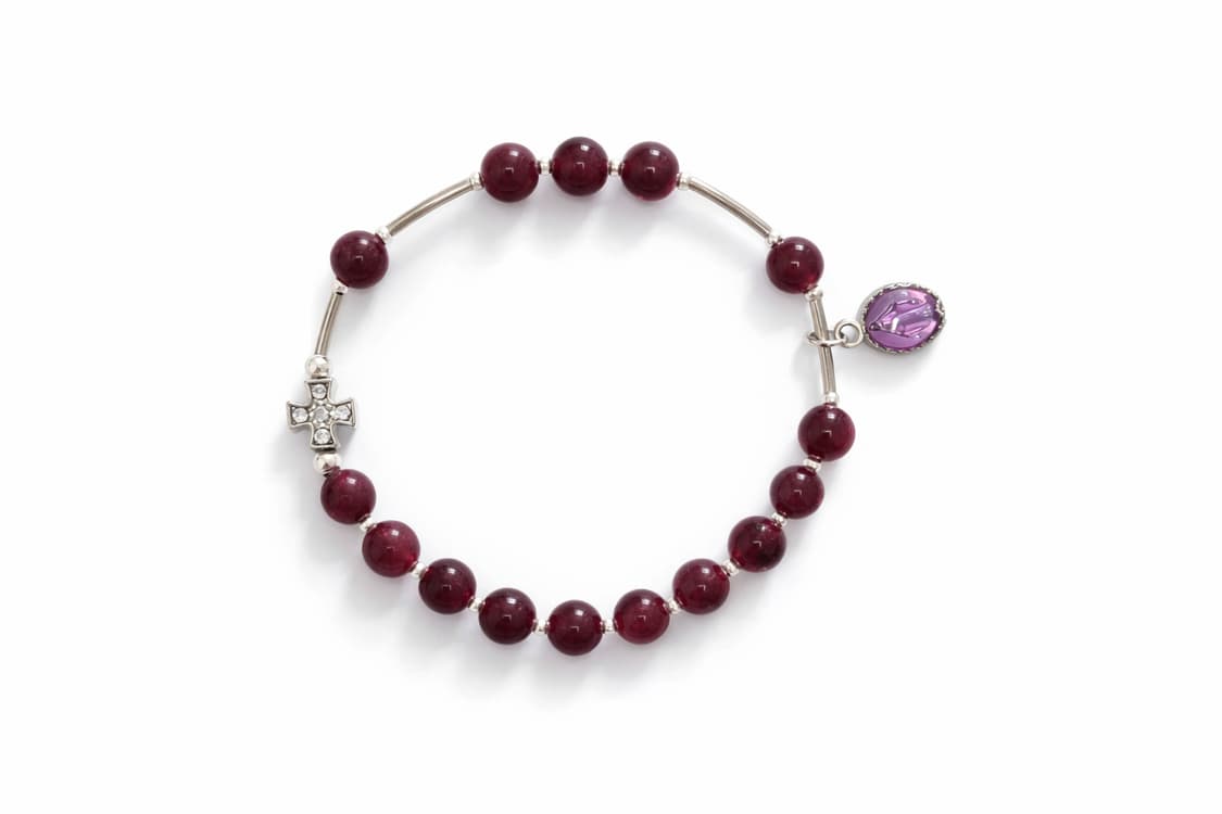 가넷 묵주팔찌 / 여성용 핸드메이드 상품이미지3