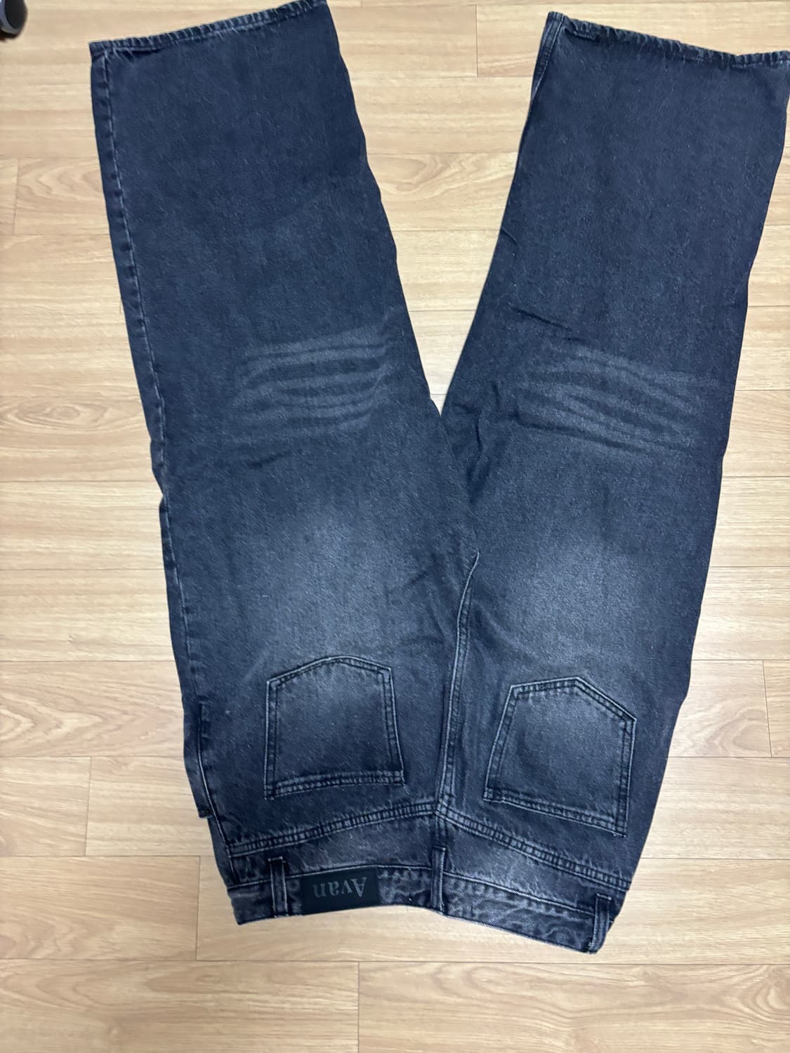 와이드 데님팬츠 블랙 어반드레스 상품이미지2