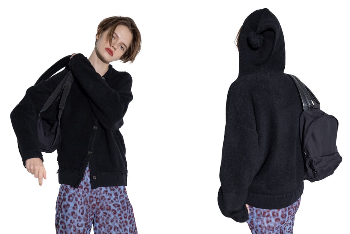 F) 퍼버즈 PERVERZE 26SS 후드 니트 가디건 상품이미지5