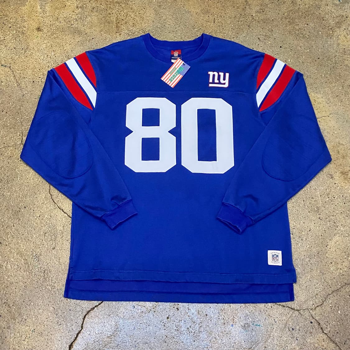 00s USA 빈티지 리복 NFL 클래식 뉴욕 자이언츠 긴팔 유니폼 상품이미지1