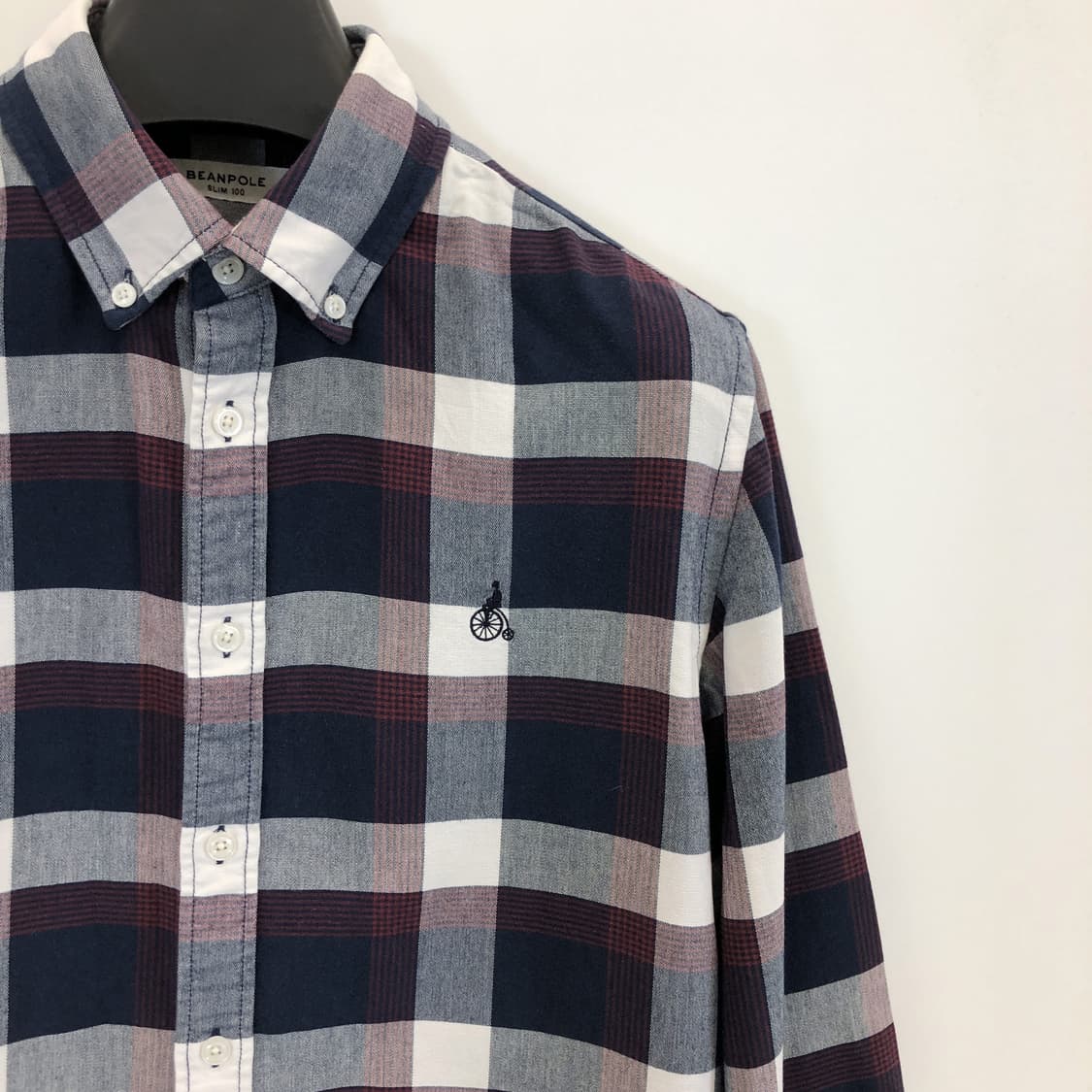 빈폴 자수로고 브러쉬 체크셔츠 100 사이즈 상품이미지2