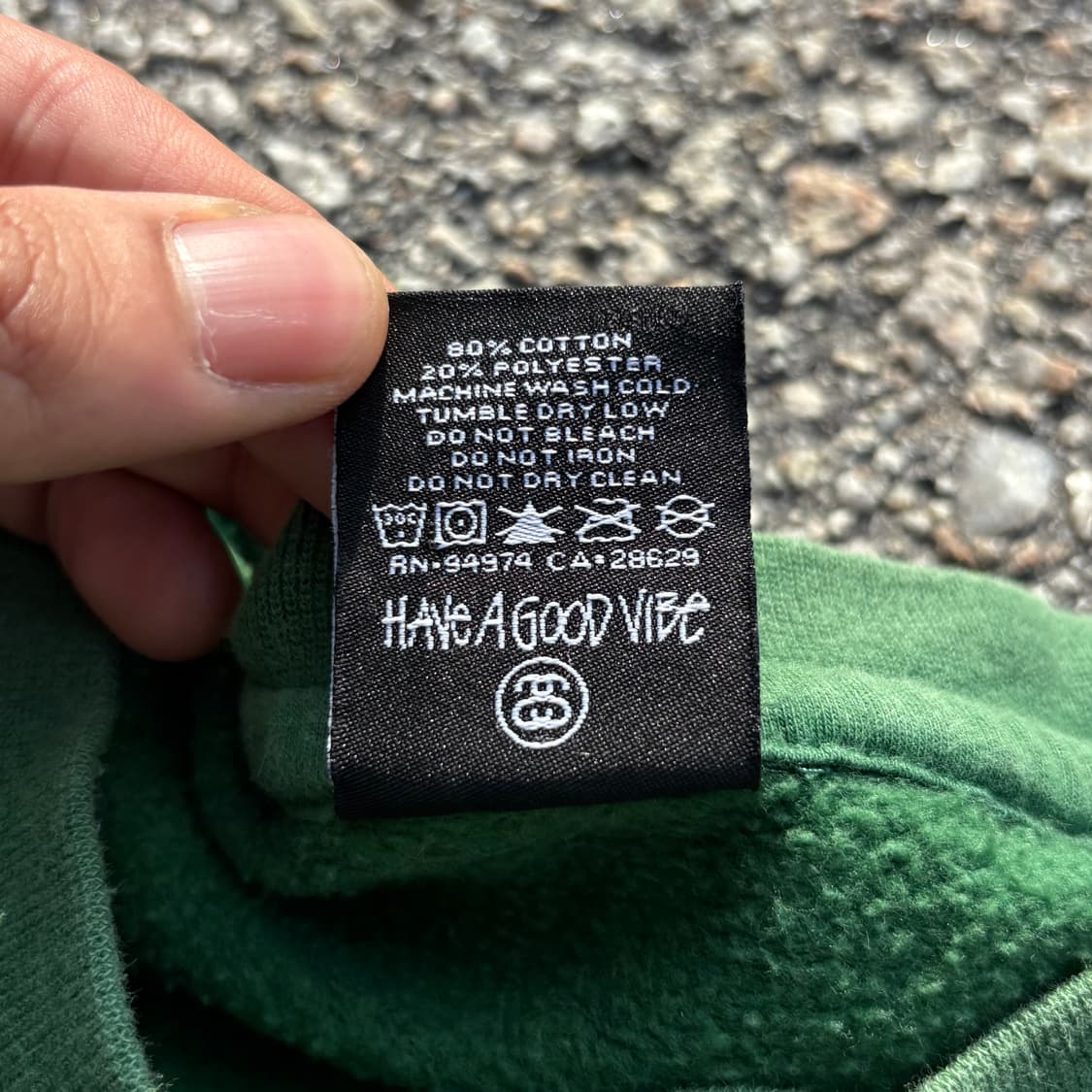 STUSSY 스투시 스탁로고 그린 스웻 셔츠 상품이미지6