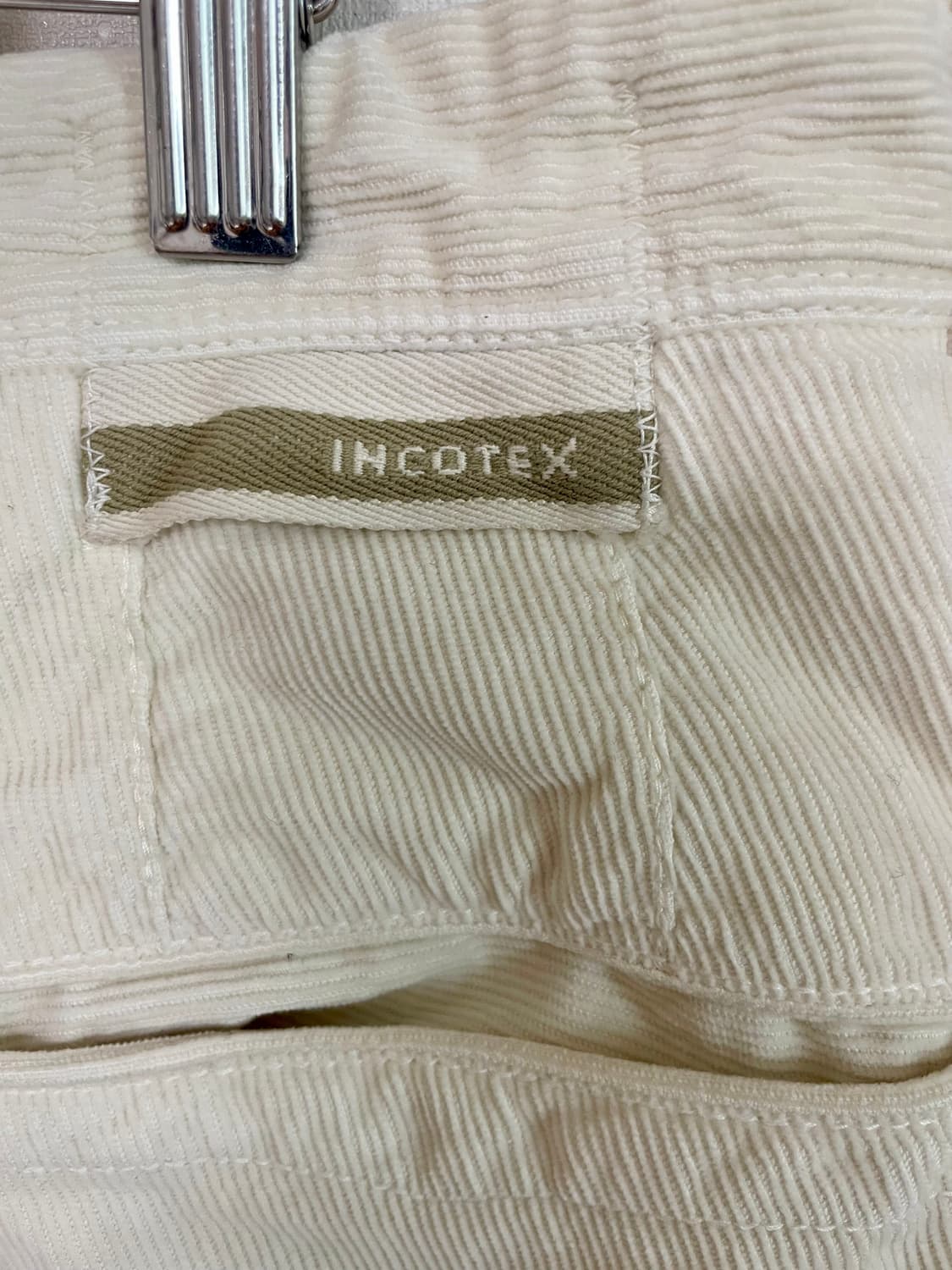 INCOTEX 남성 아이보리 코듀로이 팬츠 32사이즈 매장판 상품이미지3