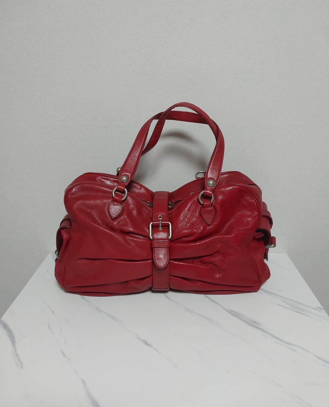 모스키노 Moschino 빈티지 레드 빅 토트 숄더백 상품이미지1