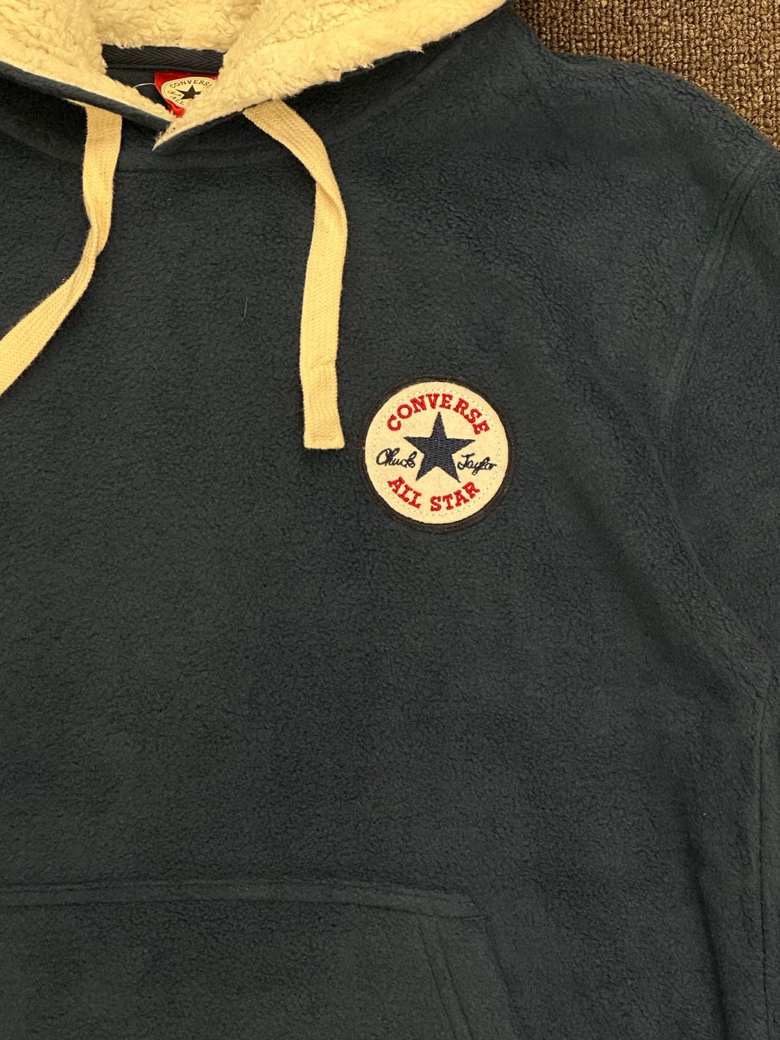 M)컨버스 빈티지 양털 네이비 후디 상품이미지3