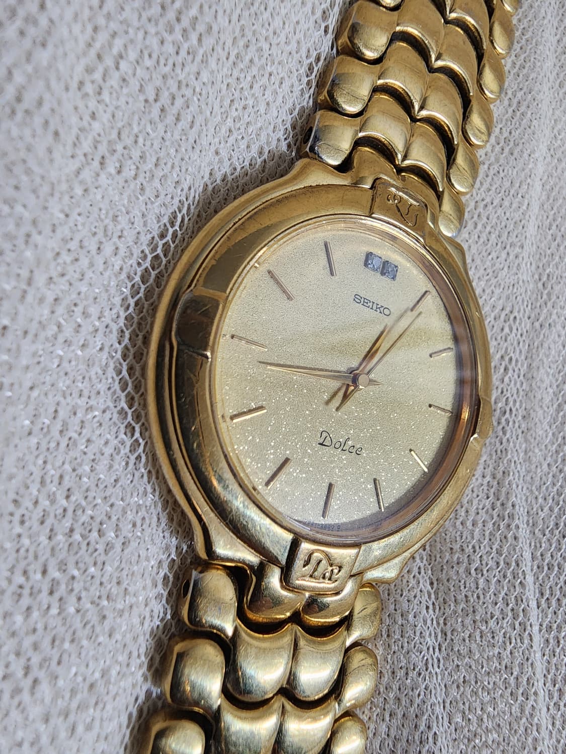 빈티지 세이코 돌체 금장 쿼츠 시계 상품이미지7