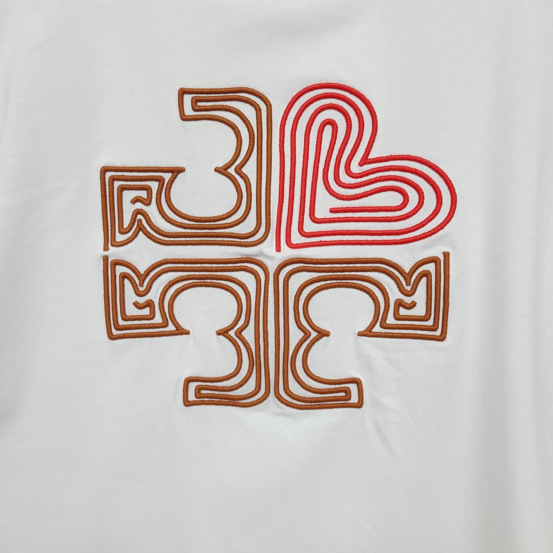 정품 토리버치 하트 자수 로고 반팔 티셔츠 (M) 상품이미지7