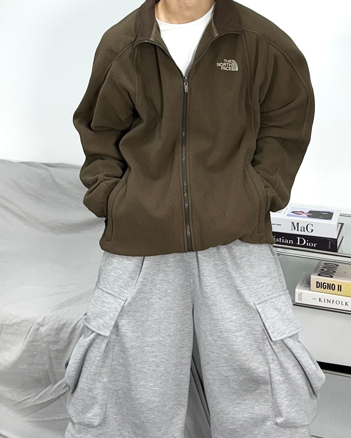 노스페이스 브라운 플리스 자켓 L 상품이미지2