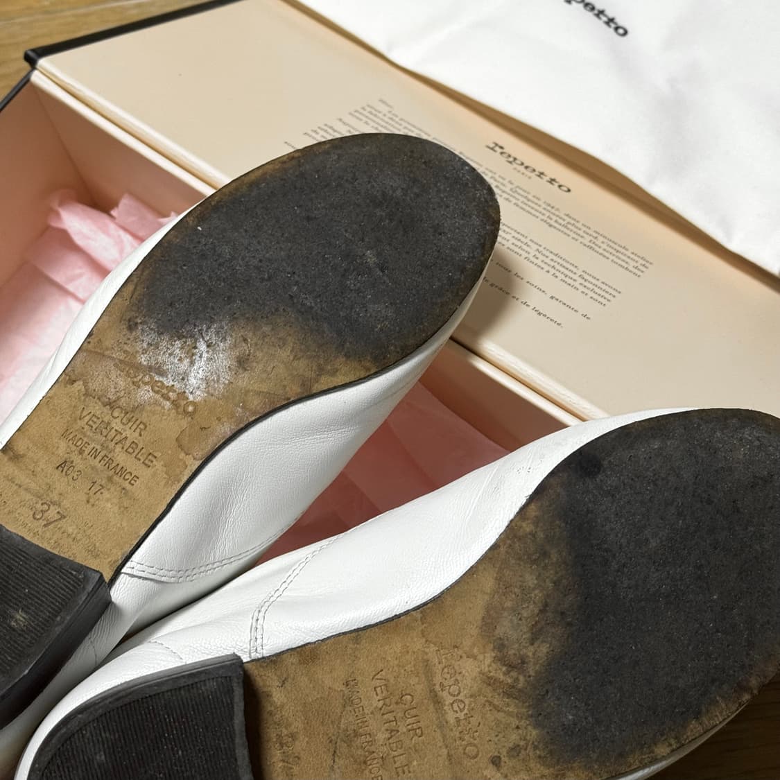 레페토 지지 옥스퍼드 화이트 무광 36 (230) 상품이미지5