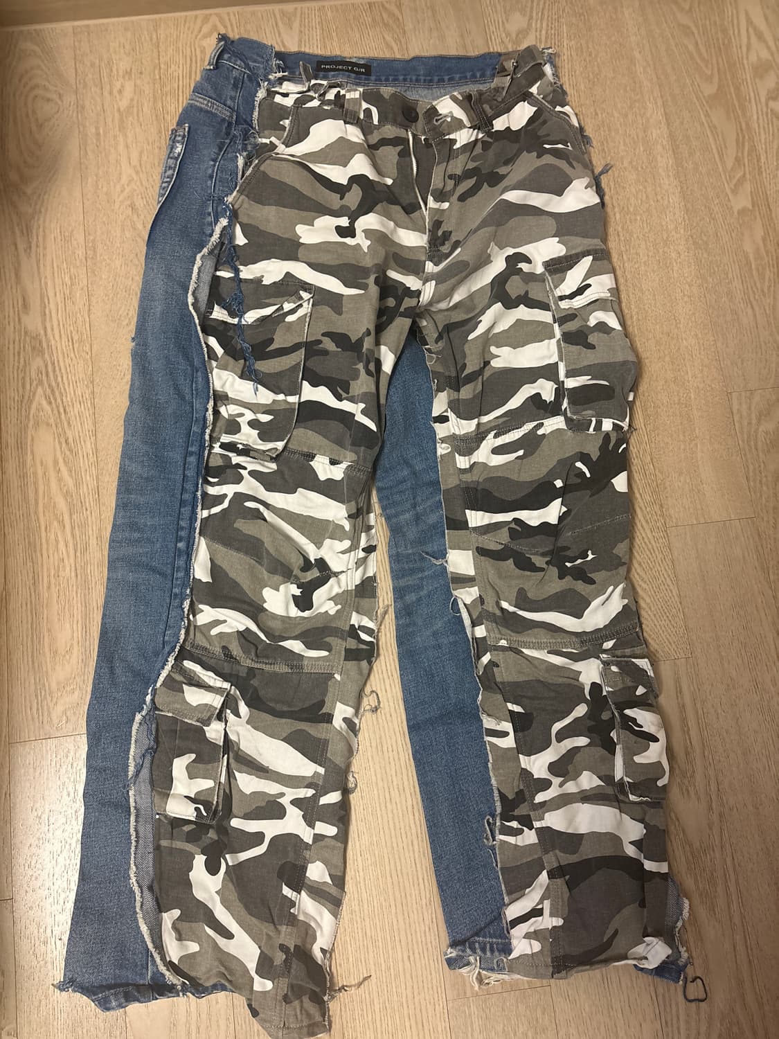 Project gr 카모 하이브리드 데님 팬츠 그레이 상품이미지1