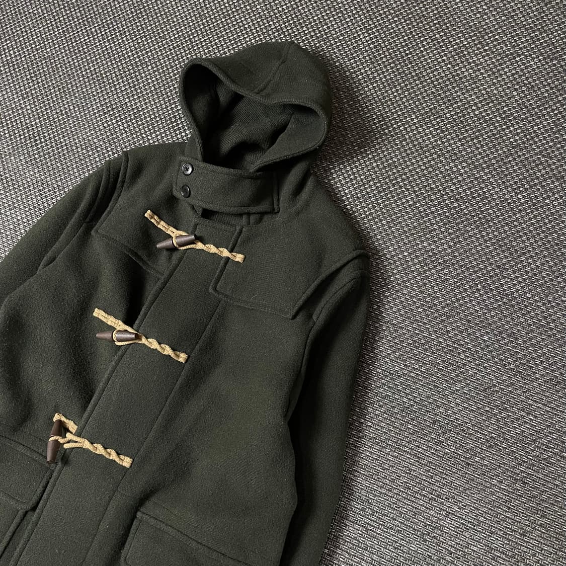 유니클로 카키 투포켓 떡볶이 더플 코트 L 상품이미지4