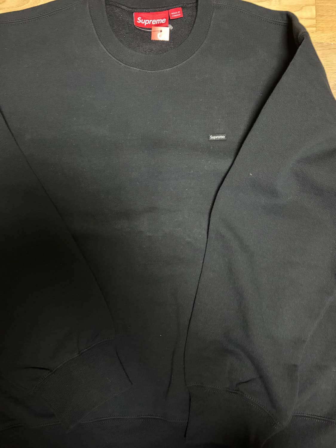 25fw 슈프림 스몰 박스 크루넥 블랙 L 상품이미지1