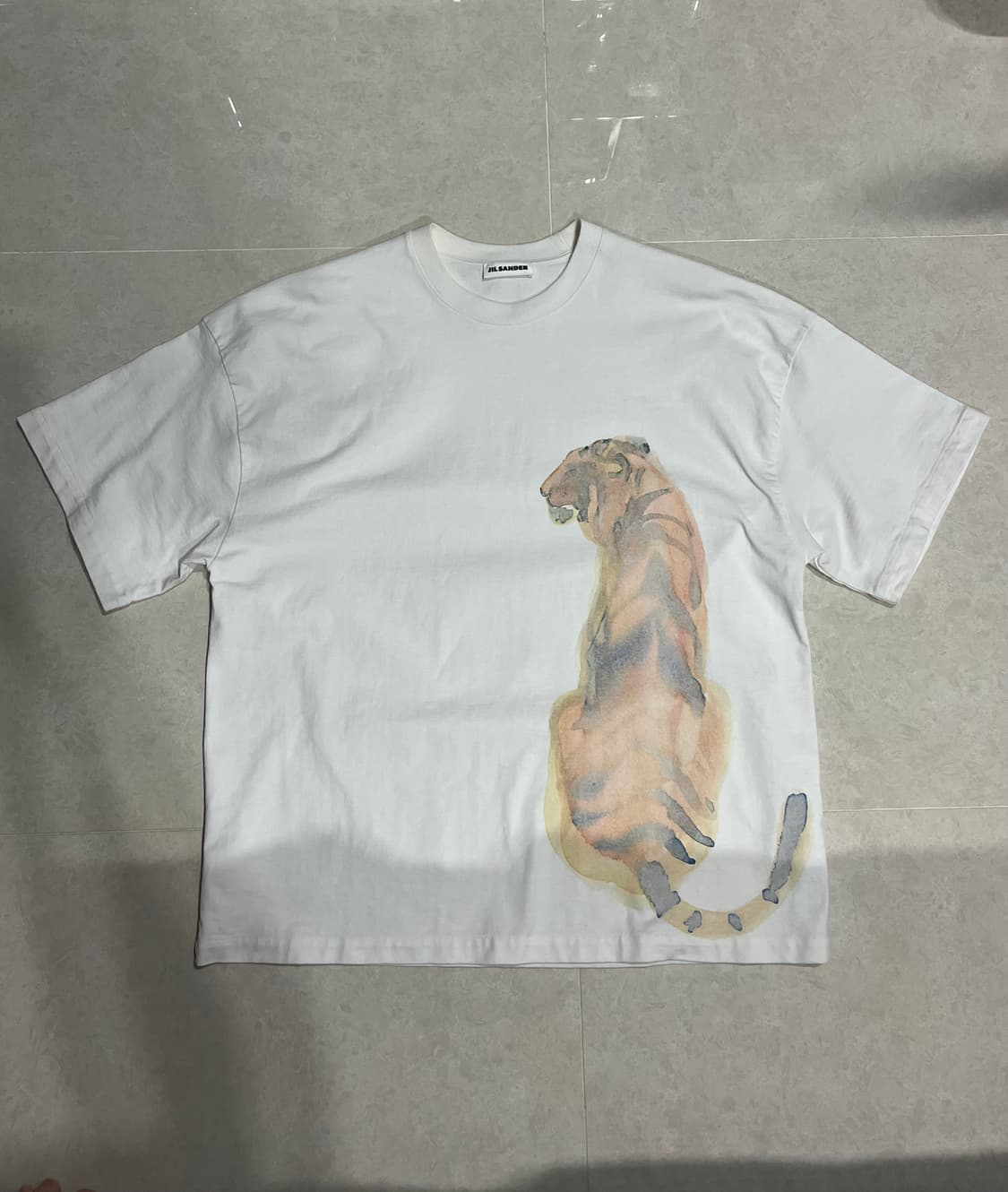 질샌더 오버사이즈 타이거프린트 티서츠 M 상품이미지3