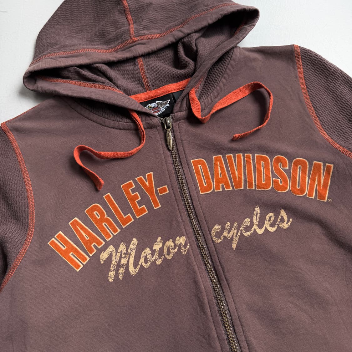 할리데이비슨 Y2K 스티치 빅로고 후드집업 상품이미지3