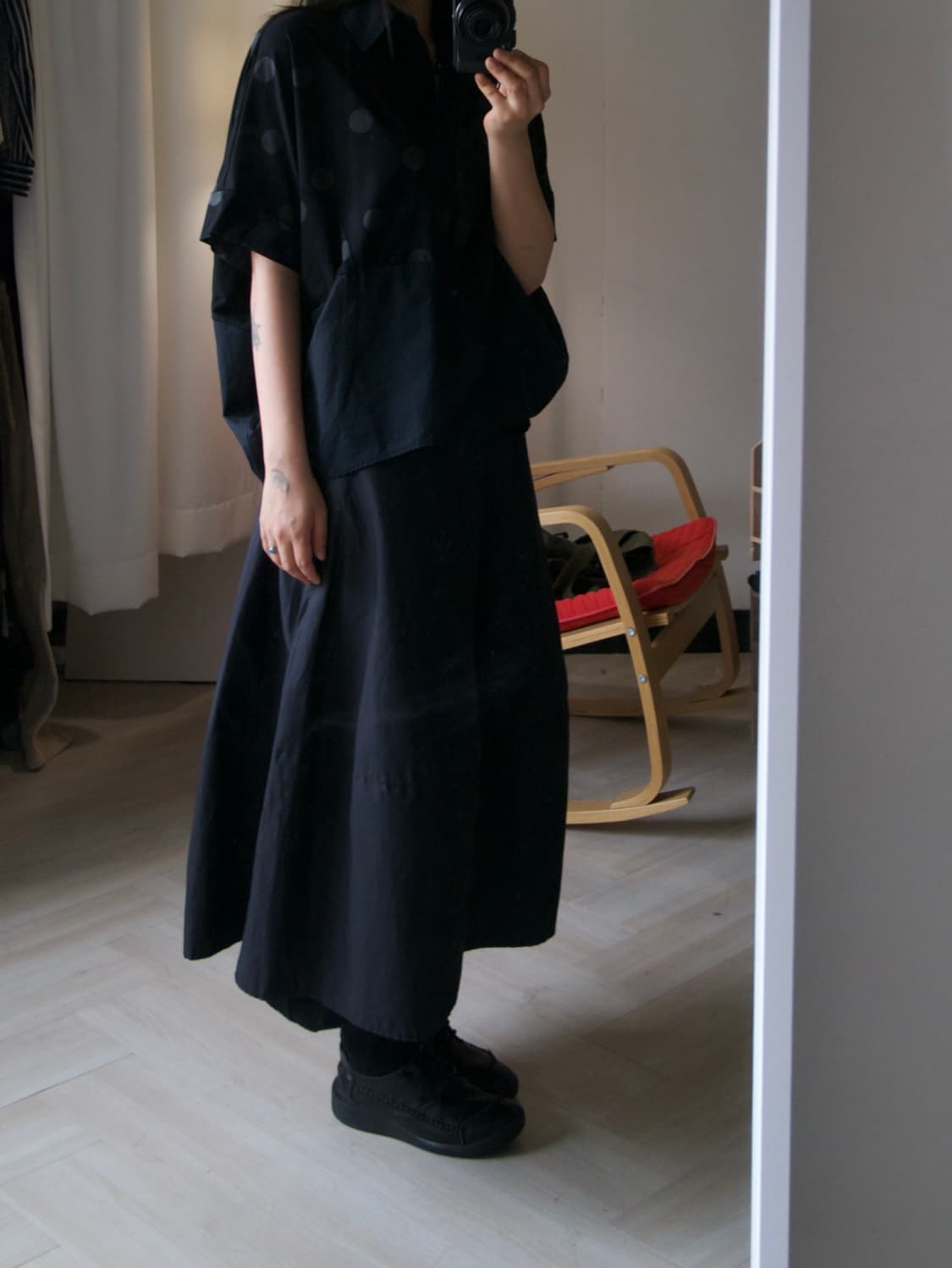 black pocket ballon skirt 상품이미지1