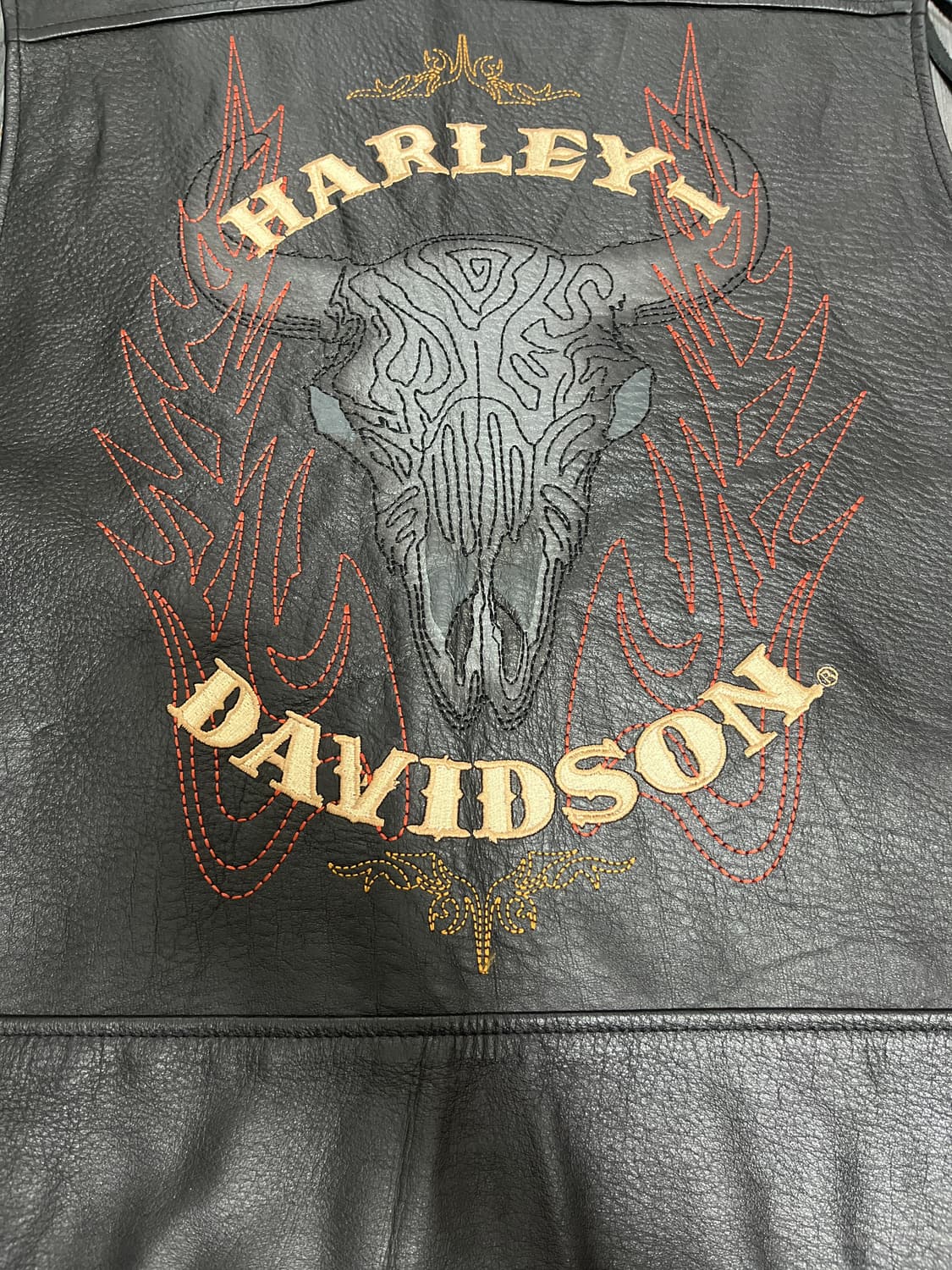 90's harley davidson leather vest 상품이미지5