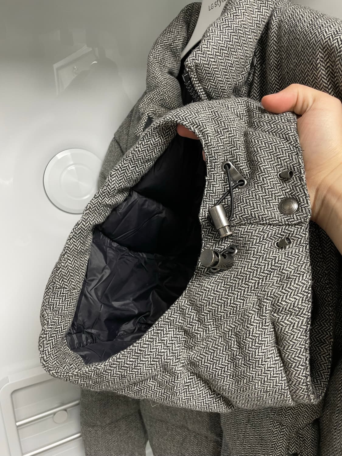 폴로 랄프로렌 울 헤링본 패딩L(매장정품) 상품이미지8