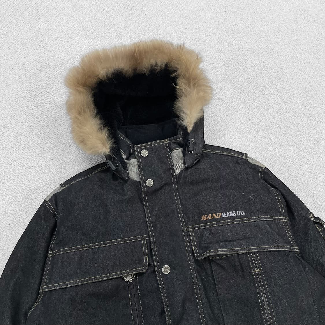 칼카니 올드스쿨 데님 점퍼 퍼 패딩  상품이미지2