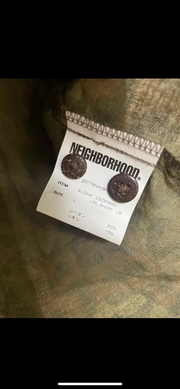 네이버후드 레오파드 셔츠 L 상품이미지5
