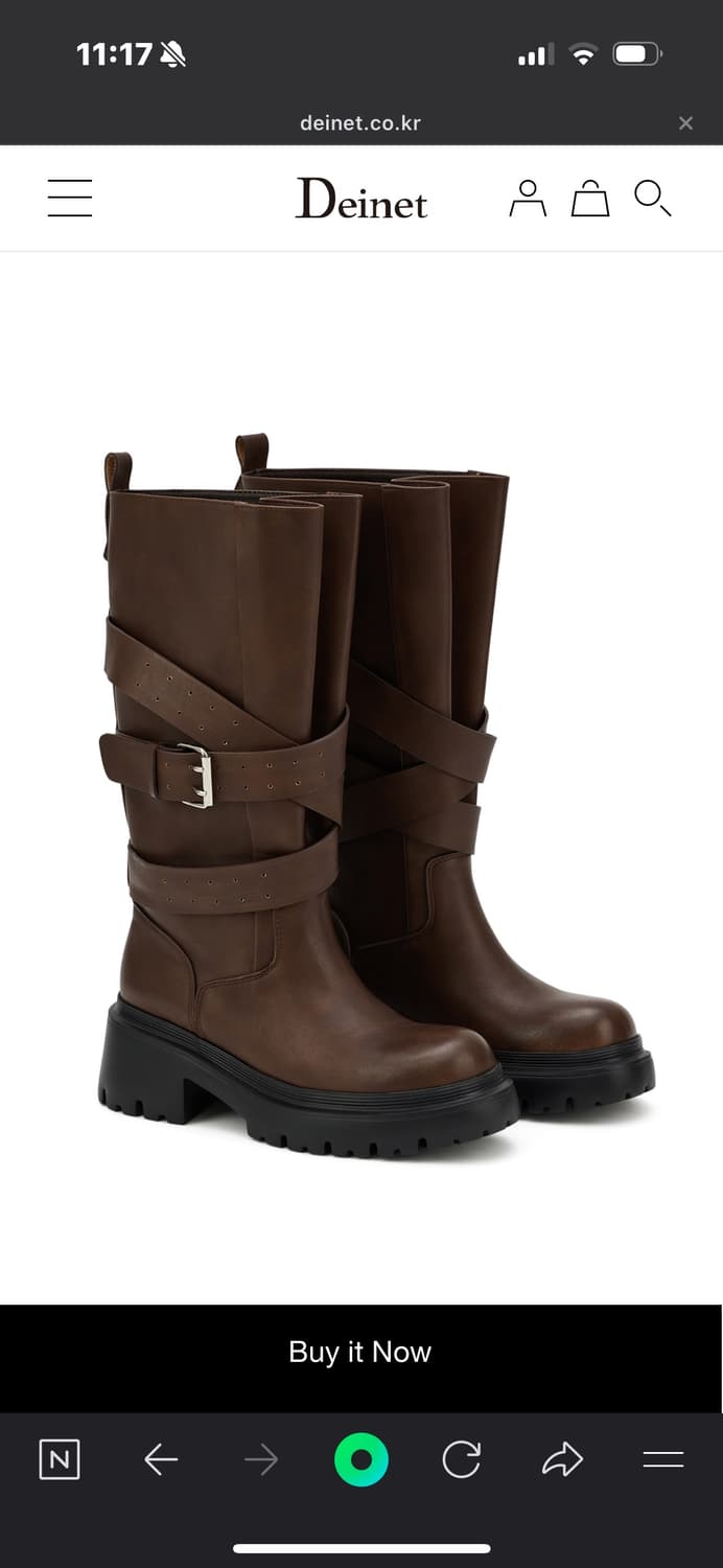 다이닛 롱부츠 브라운 새상품 250 상품이미지1