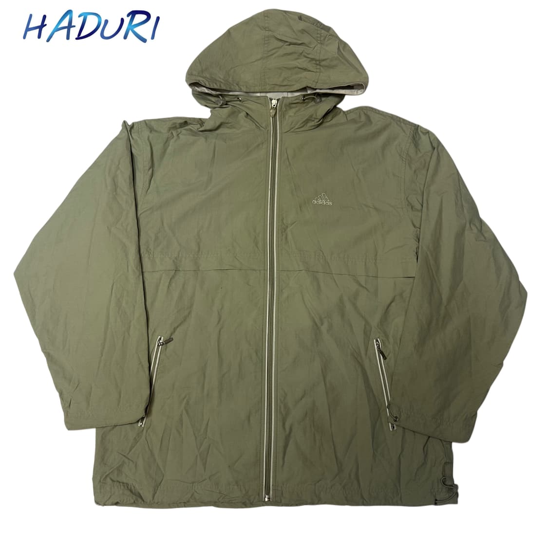 아디디스 00s 퍼포먼스로고 카키후드바람막이 105 상품이미지1