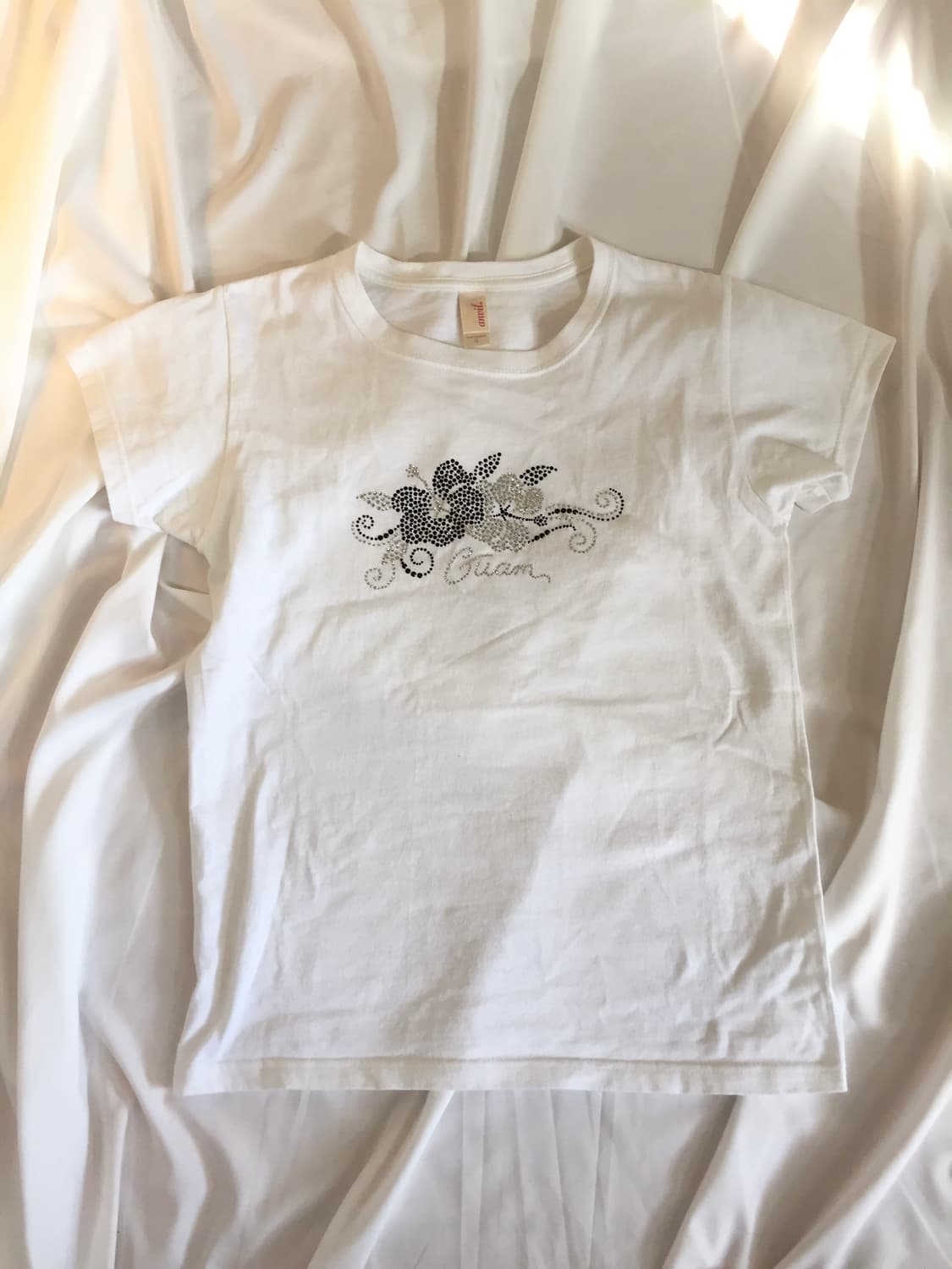 꽃 큐빅 탑 상품이미지1