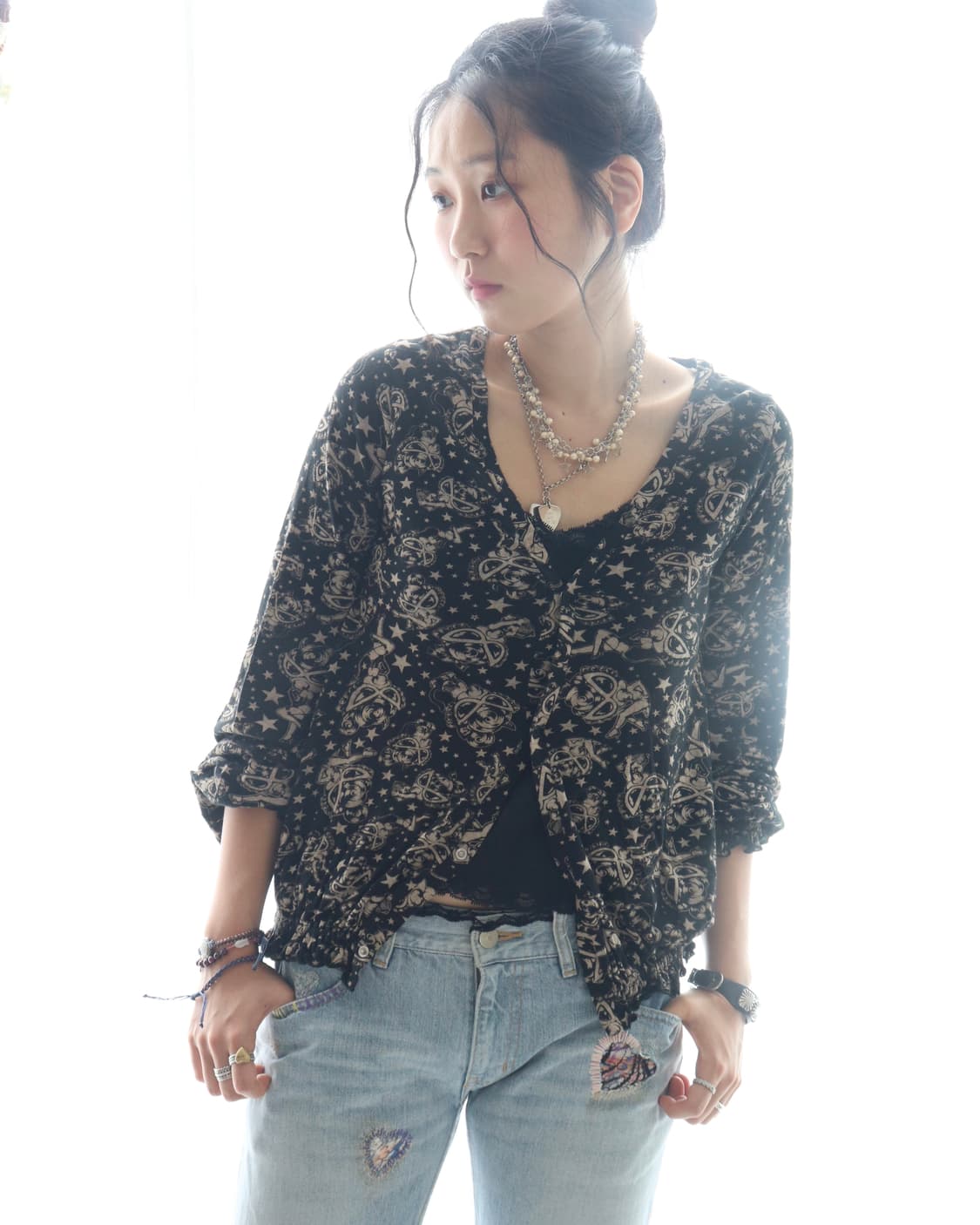 [Hysteric Mini] Star Baby Doll Cardigan 상품이미지1