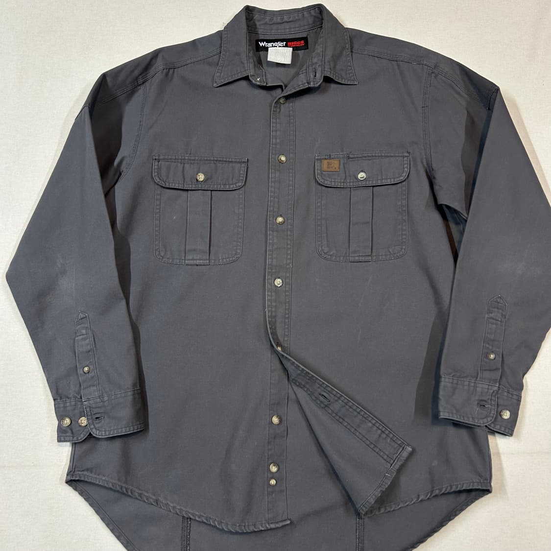L) Wrangler 랭글러 투포켓 워크웨어 코튼 데님 셔츠 상품이미지2