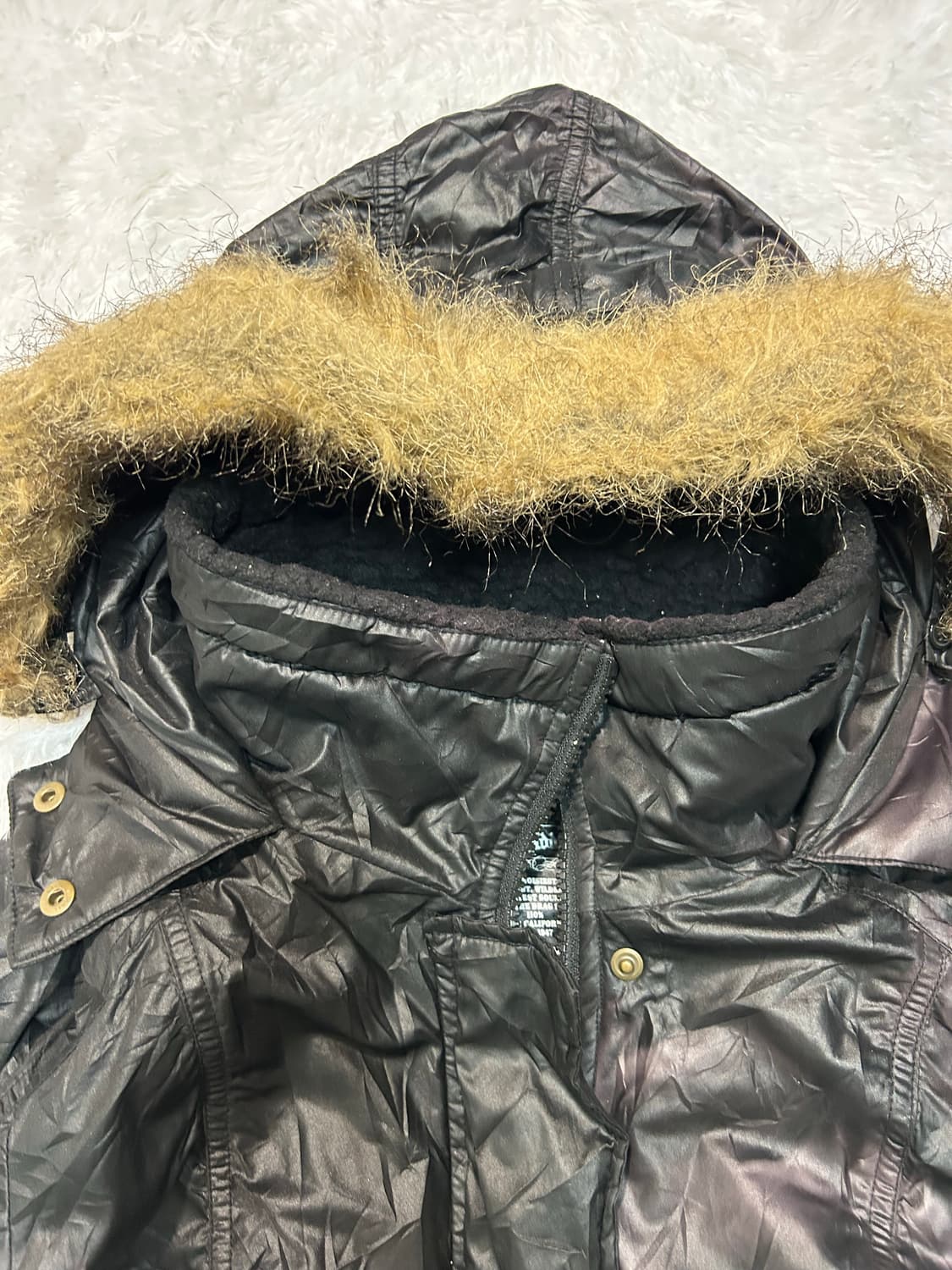 Von Dutch y2k grunge shirring parka 상품이미지5