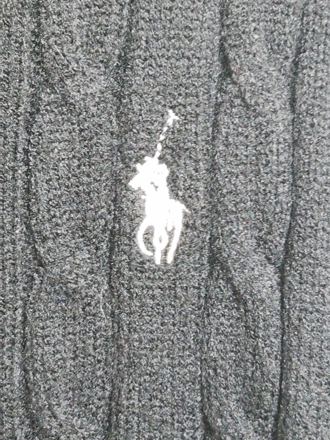 (L) 랄프로렌 폴로 꽈배기 니트 블랙 케이블 스웨터 브이넥  상품이미지4